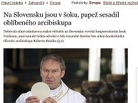 Česko - novinky.cz: Na Slovenskú sú v šoku, pápež zosadil obľúbeného arcibiskupa..