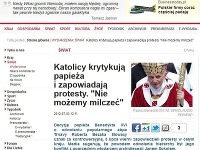 Poľsko - wprost.pl: Katolíci kritizujú pápeža a sľubujú protesty: Nemôžeme mlčať.