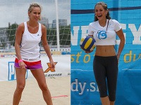 Nikola Weiterová a Katka Štumpfová si zahrali beach volejbal.