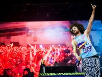 Americká popová skupina LMFAO počas koncertu v Bratislave