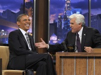 Jay Leno a Barack Obama v jeho show