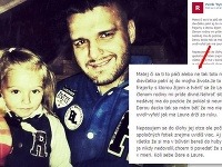 Rytmus neskôr zverejnil spoločnú fotku s Darinou dcérou a s odkazom pre Matěja. 