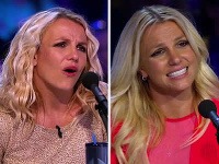 Britney Spears ako porotkyňa v šou X Factor naplno zapája mimické svaly.