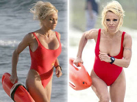 Pamela Anderson v červených plavkách v seriáli Pobrežná hliadka a v súčasnosti