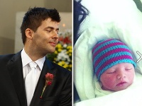 Peter Šarkan Novák je už otcom. Vo štvrtok sa mu narodila dcérka Ela. 