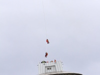Cvičenie záchranárov na Moste SNP.