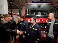 Predseda vlády Robert Fico a minister vnútra Robert Kaliňák na návšteve stanice Hasičského a záchranného útvaru