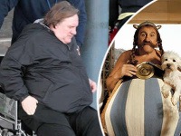 Gérard Depardieu kvôli obrovskému bruchu začína pripomínať svoju legendárnu postavu Obelixa.