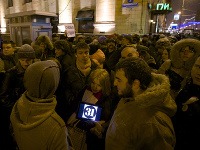 Nepovolený protest v Rusku