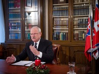 Prezident Ivan Gašparovič počas novoročného prejavu