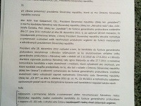 Návrh obžaloby prezidenta republiky v súvislosti s kauzou Čentéš. 