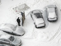 Kyjev sa cez víkend ocitol pod snehom