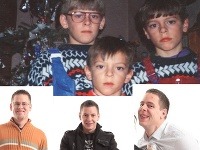 FOTO: Takto sa bratia Bučkovci v porovnaní s minulosťou zmenili. Zľava Jano, Tomáš a Jožo. 
