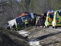 Ďalšia nehoda autobusu: Pri nehode v Škótsku sa zranilo 21 detí a dvaja dospelí