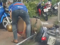 Policajt spadol z motorky a všetci sa smejú: VIDEO Jeho šéf prišiel s vlastnou verziou