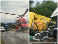 PRÁVE TERAZ Zrážka áut na Orave si vyžiadala troch zranených: FOTO Cesta je uzatvorená