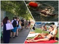 FOTO Kúpaliská čelia obrovským davom, hotová invázia! Hlava na hlave, opatrenia idú bokom