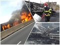 Kamióny a osobné auto Kamióny a osobné auto