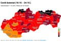 COVID mapa sa opäť prefarbuje: Máme prvých päť čiernych okresov! Pozor, platia prísnejšie pravidlá