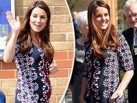 Tehotná Kate Middleton vystavila svoje rastúce bruško v celej kráse.