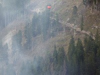 Požiar lesného porastu medzi Hranovnicou a Vernárom