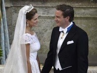 Švédska princezná Madeleine a americký bankár Chris O'Neill si dnes povedali svoje 