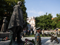 Pamätník SNP počas pietneho aktu kladenia vencov pri príležitosti 69. výročia Slovenského národného povstania.