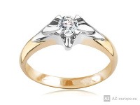 Zlatý zásnubný prsteň s diamantom Allways big