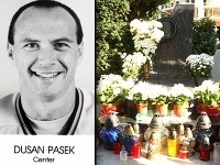 Hrob hokejistu Dušana Pašeka stále navštevujú fanúšikovia. 