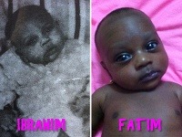 Ibrahim Maiga zverejnil fotografie na porovnanie, či je jeho dcéra po ňom. 