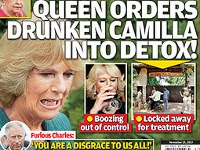 Camilla je podľa magazínu Globe závisllá na alkohole a na kráľovnin príkaz skončila v odvykacom centre.