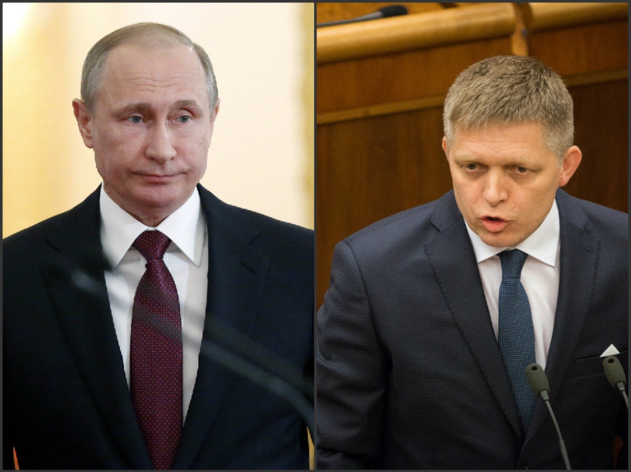 Vladimir Putin a Robert Fico