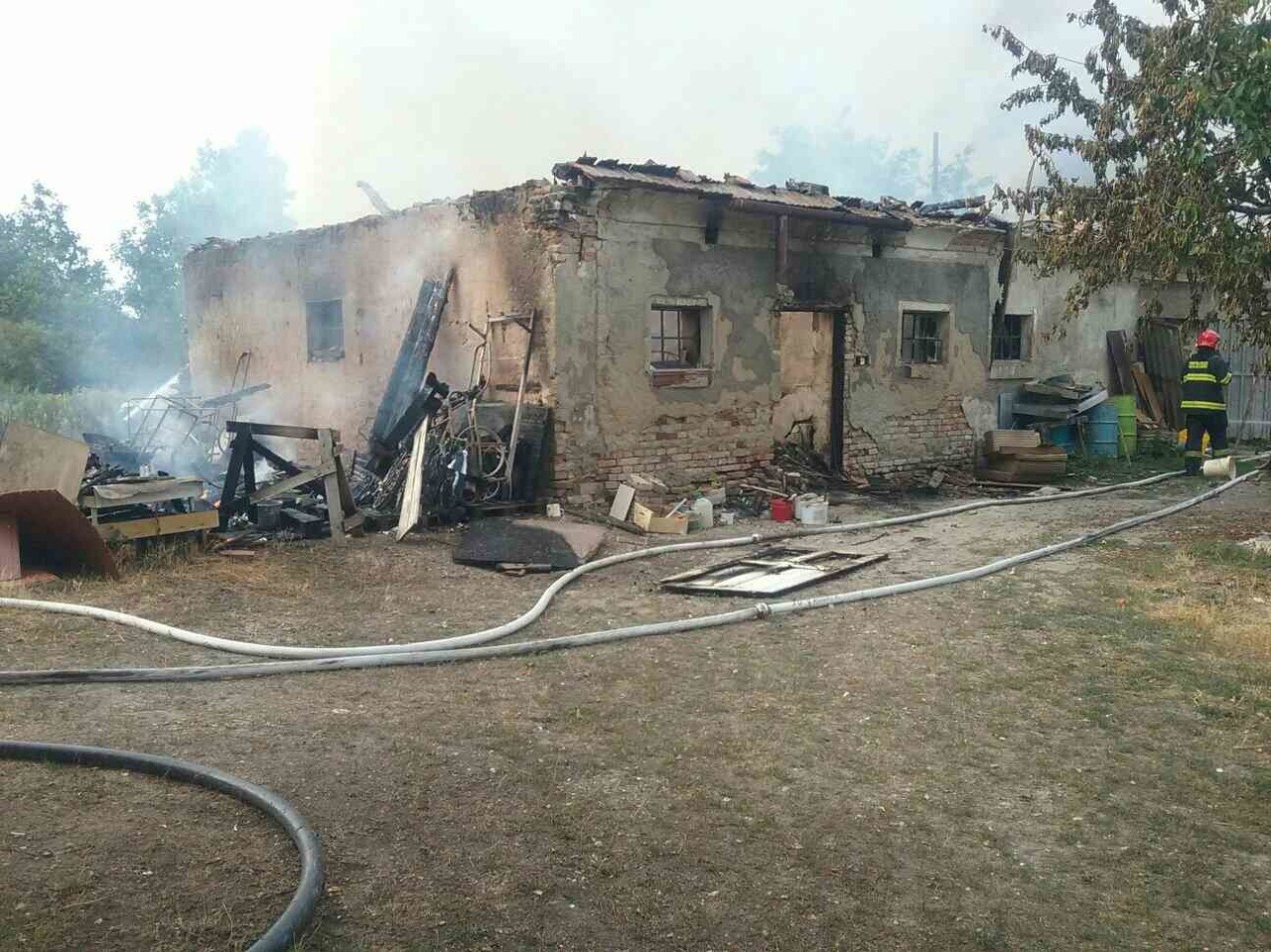 Požiar obývanej stodoly v Kvetoslavove.