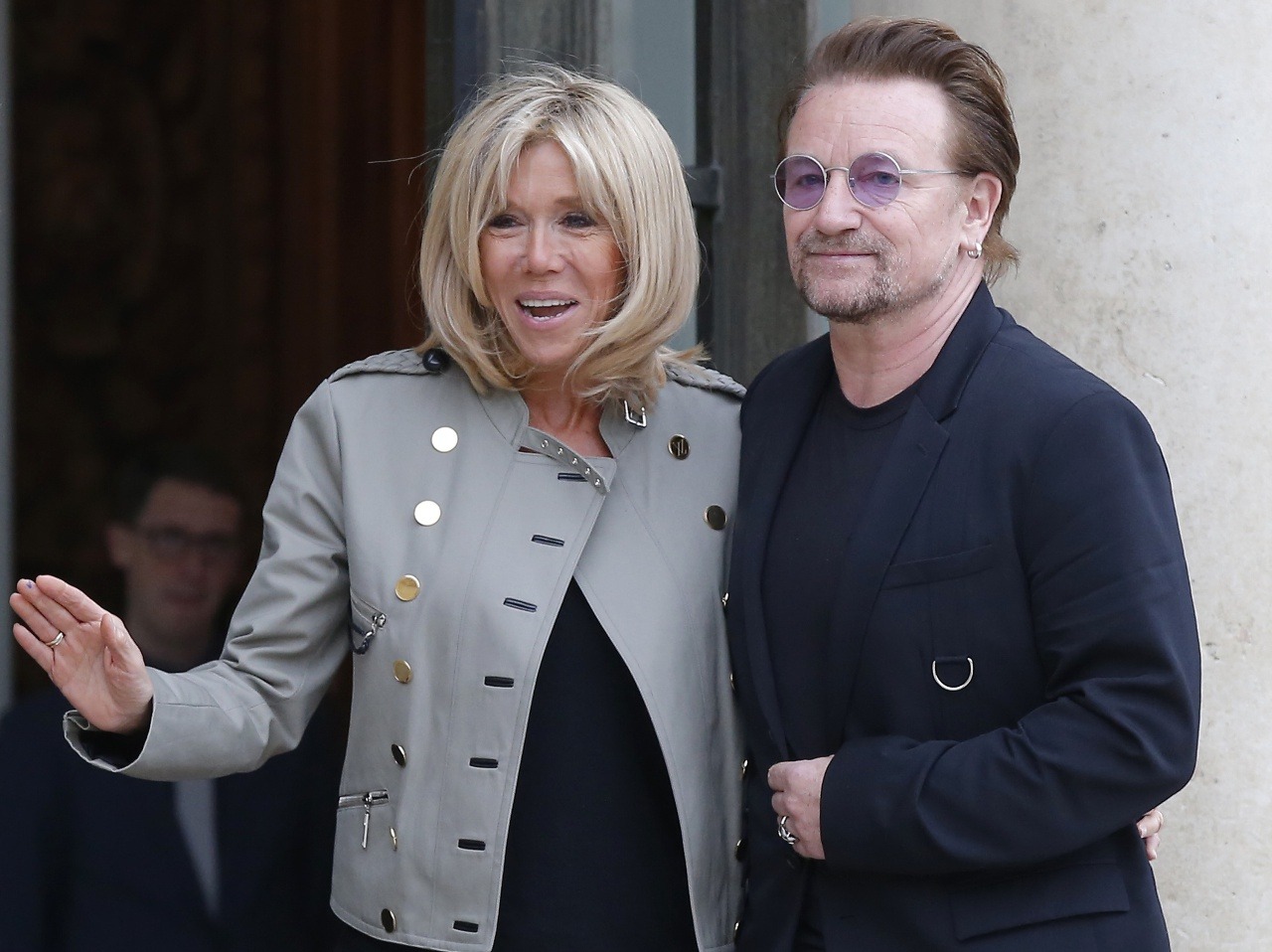 Bono s Brigitte Macronovou.