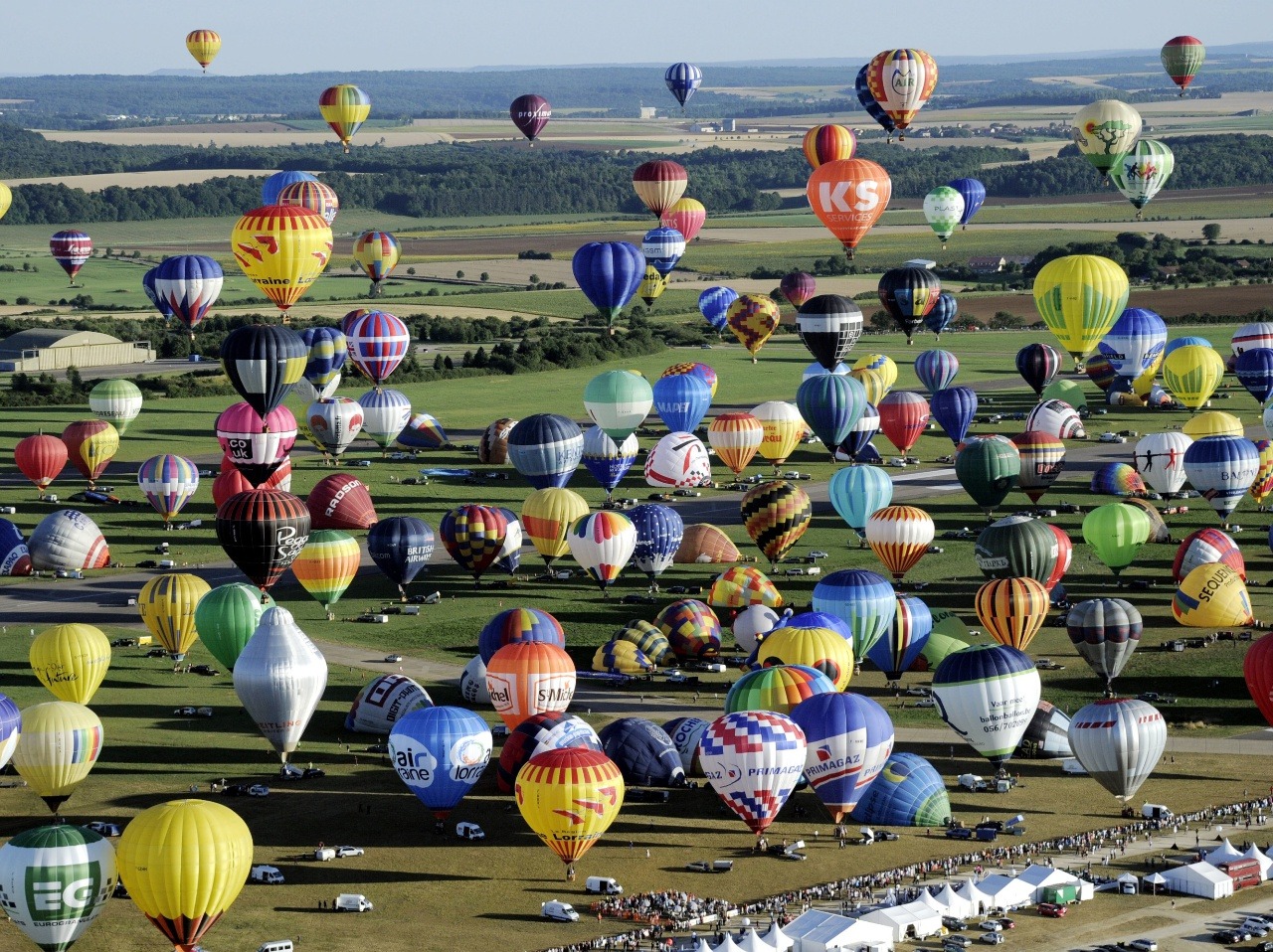 Fotografia z roku 2013. Vtedy dokopy vzlietlo naraz 391 teplovzdušných balónov 
