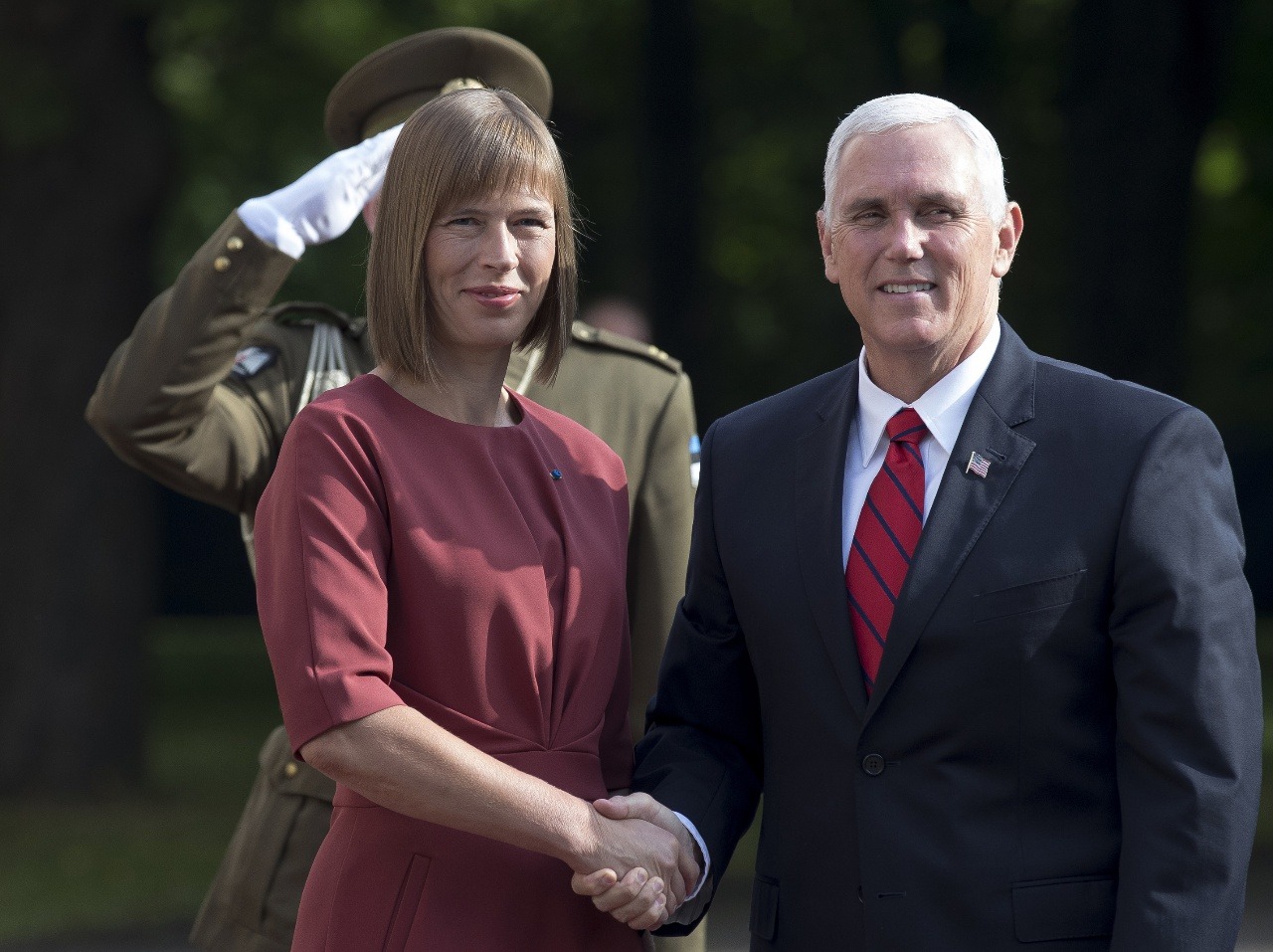 Mike Pence a Kersti Kaljulaid