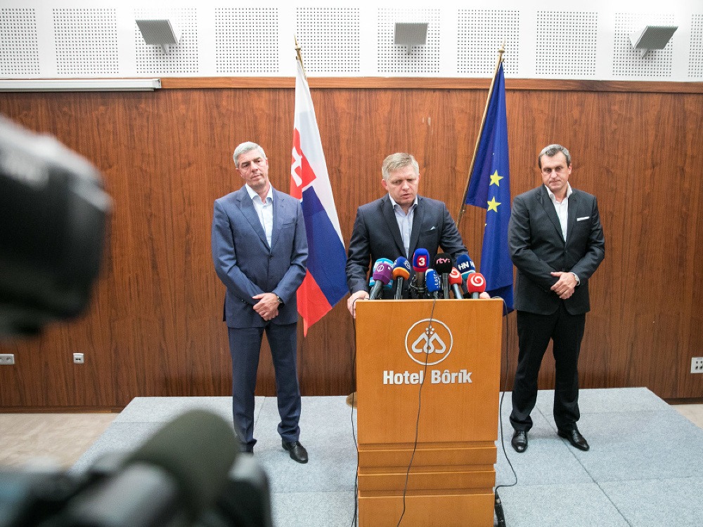 Fico, Danko a Bugár hovorí o výsledkoch rokovaní koaličnej rady