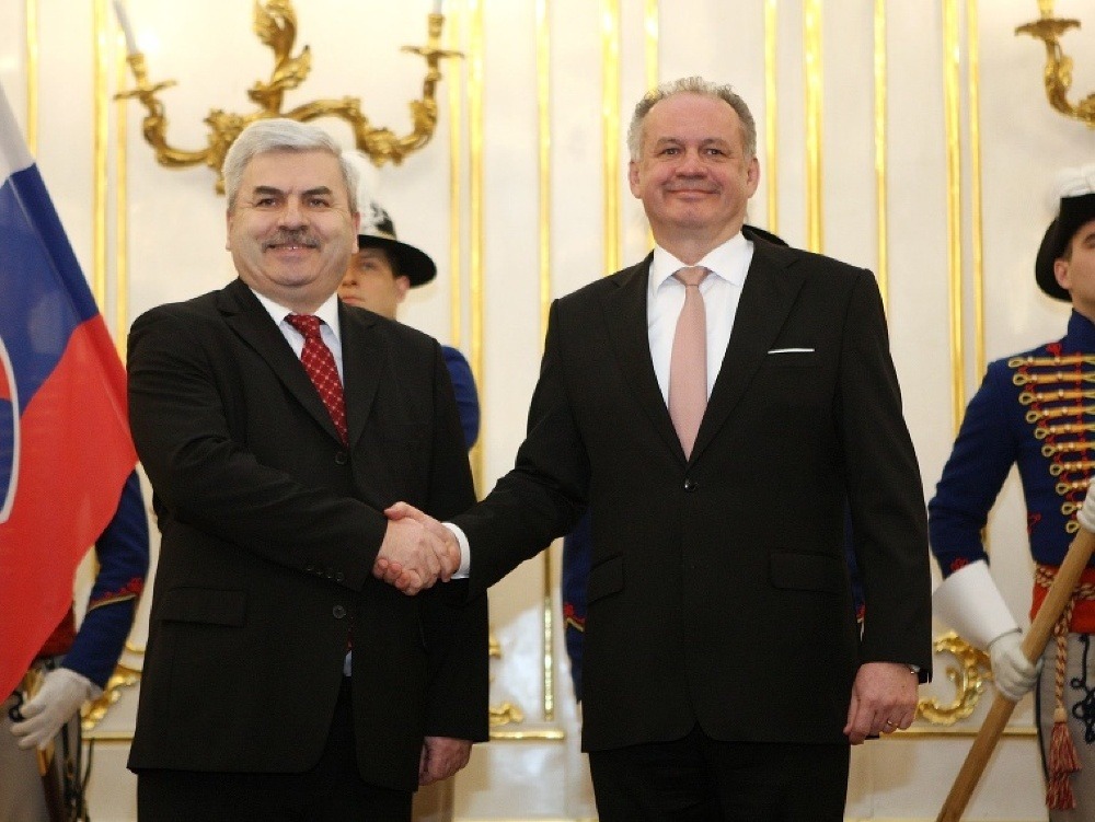 Jurij Muška s prezidentom Andrejom Kiskom