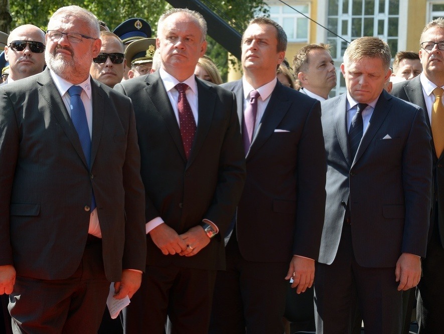 Stanislav Mičev, Andrej Kiska, Andrej Danko a Robert Fico