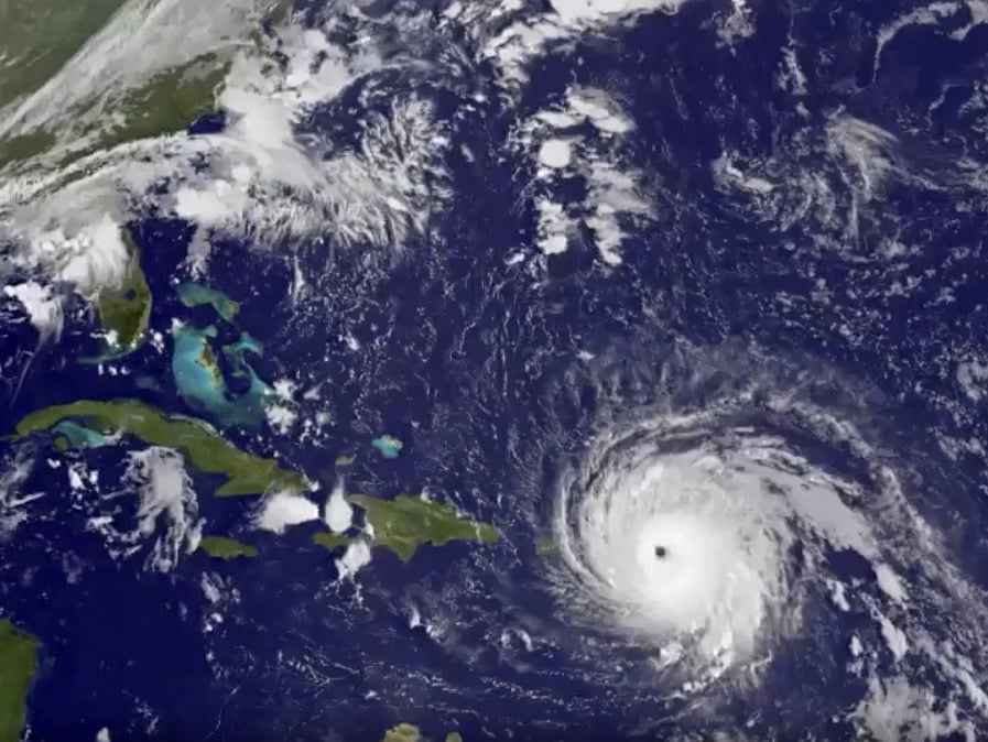 Satelitný záber hurikánu Irma