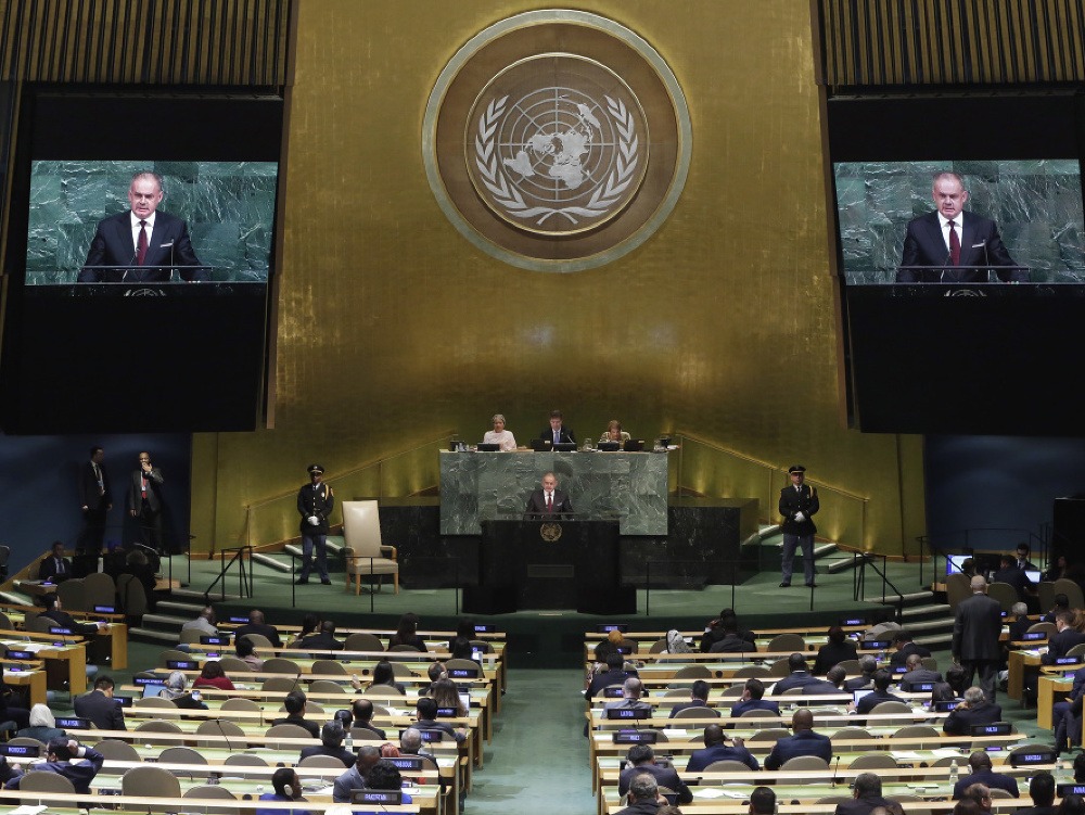 Andrej Kiska na Valnom zhromaždení OSN.