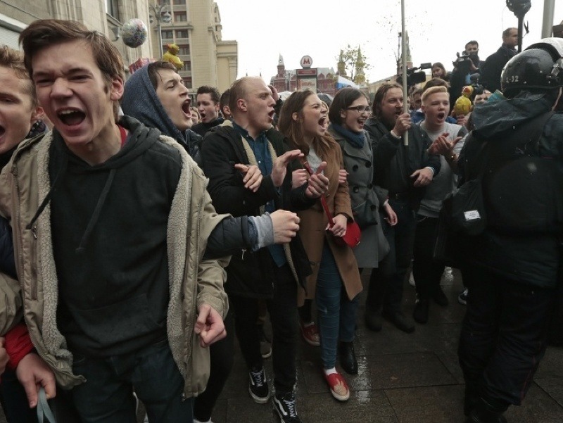 Demonštrácie v Rusku.