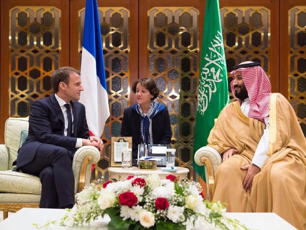 Mohammed bin Salman a Emmanuel Macron