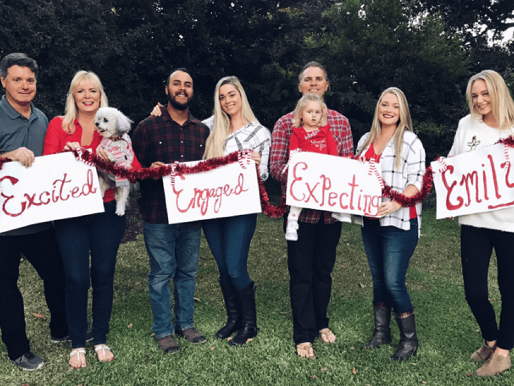 Vianočná fotka rodiny Seawrightových