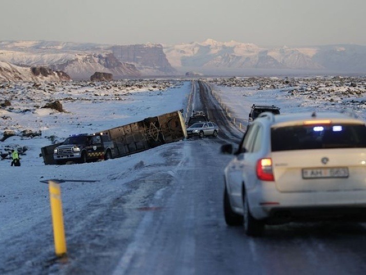 Nehoda autobusu na Islande