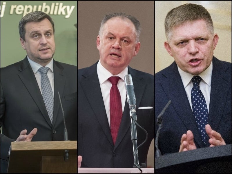 Andrej Danko, Andrej Kiska a Robert Fico