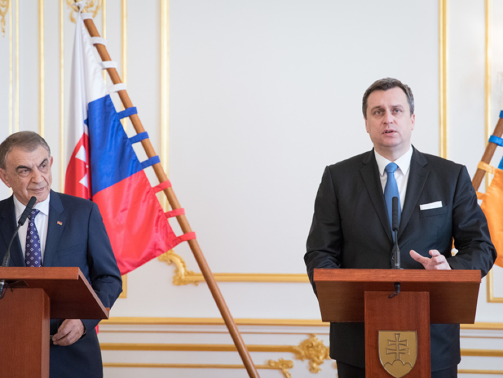 Predseda parlamentu Andrej Danko a predseda Národného zhromaždenia Arménska Ara Babloyan