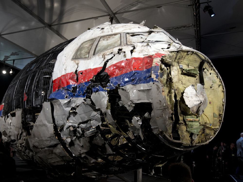 Zvyšky letu MH17.
