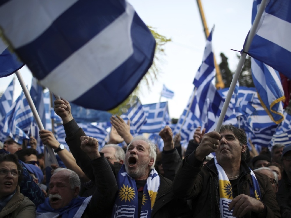 Protestujúci Gréci