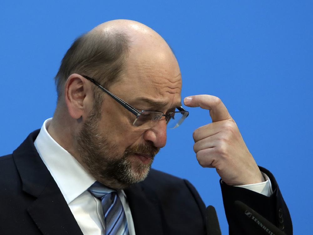 Na snímke odstupujúci predseda Sociálnodemokratickej strany Nemecka (SPD) Martin Schulz 